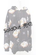 NieR Clothing / 内側超ふわもこ厚手ZIP OUTER【エッグトースト】 F ブラック O-24-04-06-030-PU-CO-OW-ZT-C004