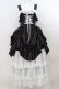 画像1: ATELIER PIERROT / ロングバッスルジャンパースカート  ブラック×ホワイト O-24-04-12-010-EL-OP-OW-OS (1)