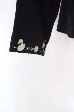 画像2: franche lippee black / 袖刺繍トップス M クロ O-24-04-14-070-LO-TO-OW-OS
