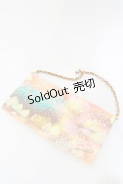 画像1: Franche Lippee / マーガレットクラッチバッグ  オレンジ×グリーンマルチ O-24-04-14-119-LO-BG-IG-ZT286