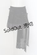 h.ANARCHY / チュールフラッププリーツスカート  ブラック×チャコール O-24-04-16-038-HN-SK-OW-OS