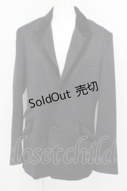 画像1: SEXY DYNAMITE LONDON / 別珍切り替えサテンジャケット 34 ブラック O-24-04-21-057-PU-JA-OW-ZT-C045