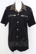 KILL STAR / Wild Side Work Shirt S ブラック×レオパード O-24-04-21-031-SL-BL-IG-ZS