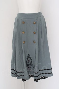 画像1: axes femme / ローズカメオ風刺繍スカート  グリーン O-24-04-22-091-AX-SK-IG-OS