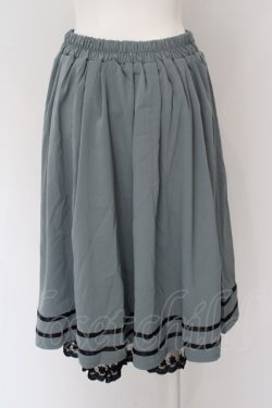 画像2: axes femme / ローズカメオ風刺繍スカート  グリーン O-24-04-22-091-AX-SK-IG-OS