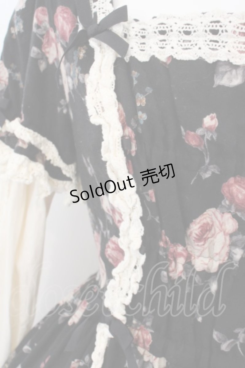 画像2: Angelic Pretty / アンティークローズワンピース  クロ×アイボリー O-24-04-26-001-AP-OP-IG-OS (2)