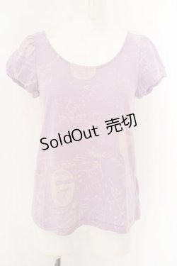 画像1: 【SALE】RNA / グラフィティパンキッシュパフスリーブTシャツ M ラベンダー O-24-04-28-1094-PU-TS-YM-ZT398