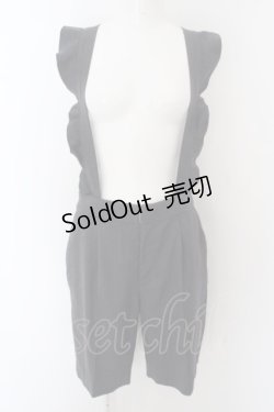 画像1: Jane Marple / フリルサスペンダーのハーフパンツ M グレー O-24-04-28-1108-JM-PA-IG-ZT400