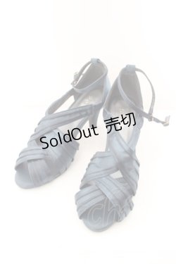 画像1: axes femme / サテンクロスサンダル L ブルー O-24-04-28-1175-AX-SH-IG-ZT-K002