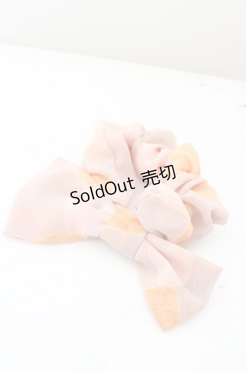 画像1: 【SALE】Emily Temple cute / フィフィリボンシュシュ  ピンクベージュ O-24-04-28-1176-ET-AC-IG-ZT422-F009 (1)