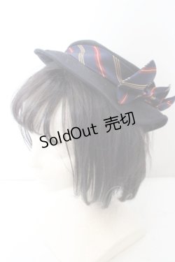 画像1: 【SALE】アノンハット / レジメンリボンクラシカルミニカンカン帽  クロ O-24-04-28-1184-PU-AC-OW-ZT273