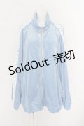 REFLEM / ロゴテープラインベロアトラックジャケット F ブルー O-24-04-30-047-PU-JA-YM-ZT204