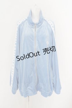 画像1: REFLEM / ロゴテープラインベロアトラックジャケット F ブルー O-24-04-30-047-PU-JA-YM-ZT204