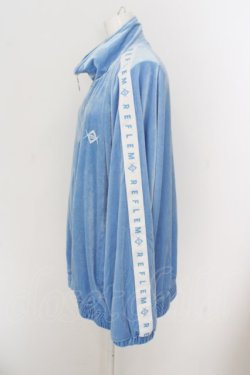画像2: REFLEM / ロゴテープラインベロアトラックジャケット F ブルー O-24-04-30-047-PU-JA-YM-ZT204