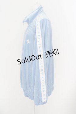 画像2: REFLEM / ロゴテープラインベロアトラックジャケット F ブルー O-24-04-30-047-PU-JA-YM-ZT204