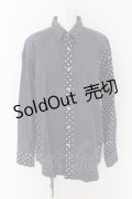 Karl Helmut / ドット切替シャツ  紺Ｘ白 O-24-04-30-1090-EL-BL-SA-ZT401