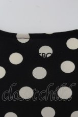 画像2: 【SALE】INGEBORG / ロゴ刺繍水玉カットソー M クロ×シロ O-24-04-30-1097-LO-TO-OW-ZT405 (2)