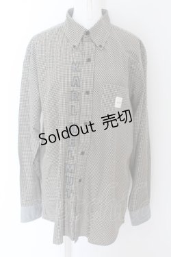 画像1: Karl Helmut / ロゴワッペンギンガムシャツ  黒X白チェック O-24-04-30-2081-EL-BL-SA-ZT405