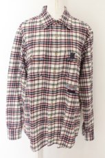 画像1: Karl Helmut / 後ろロゴワッペンチェックシャツ  黒Ｘ白チェック O-24-04-30-2082-EL-BL-SA-ZI (1)