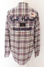 画像2: Karl Helmut / 後ろロゴワッペンチェックシャツ  黒Ｘ白チェック O-24-04-30-2082-EL-BL-SA-ZI (2)