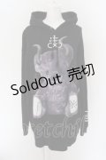 TRAVAS TOKYO / Rhinestone Devil bear hoodie F ブラック O-24-04-30-108-PU-TO-YM-OS