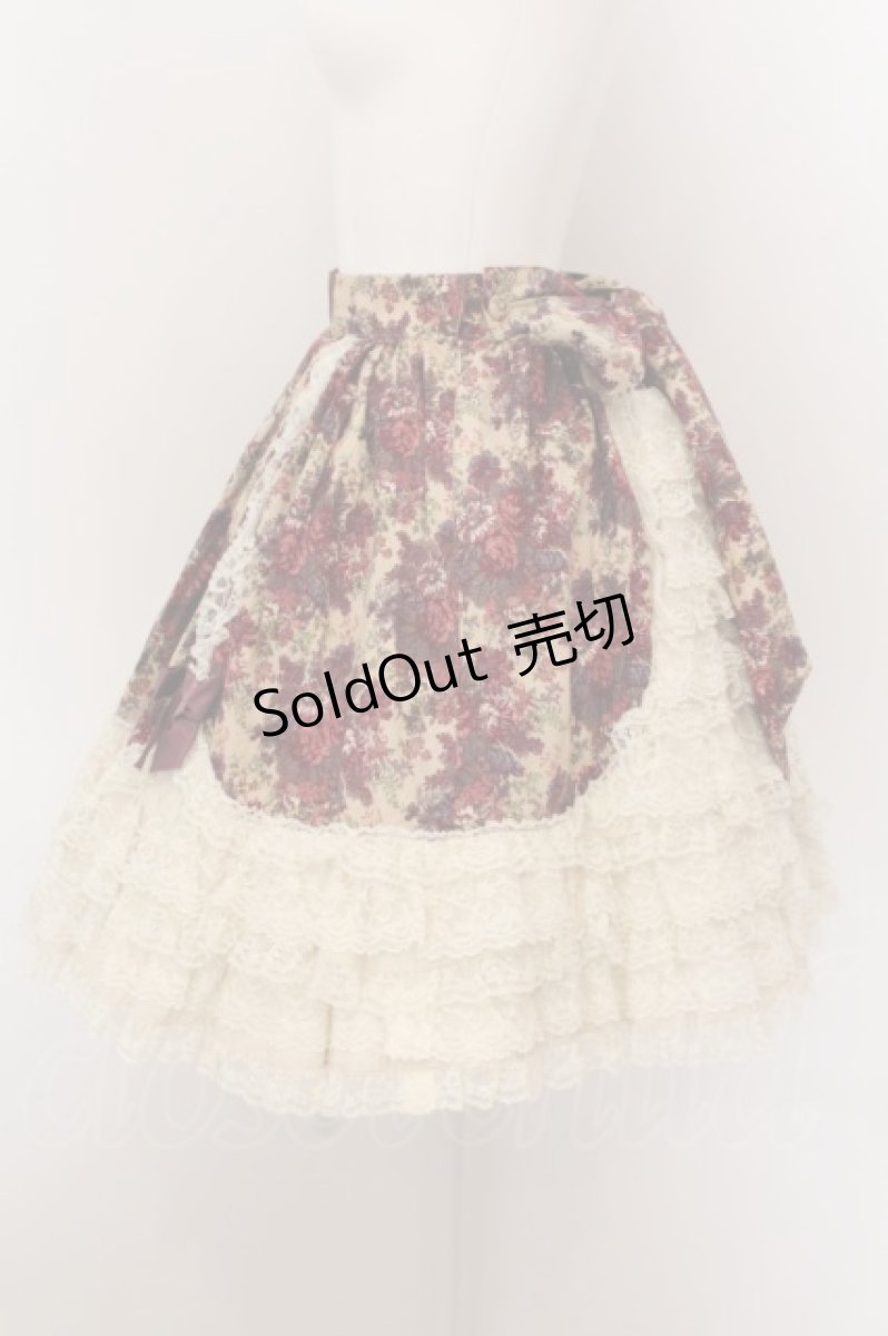 画像2: metamorphose / ゴブランプリント バッスルスカート(2005年)  ベージュ×ピンク系 O-24-05-13-006-ME-SK-IG-OS (2)