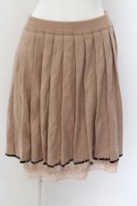画像1: 【SALE】axes femme / ニットプリーツスカート  ピンクベージュ O-24-05-19-037-AX-SK-IG-ZT266 (1)