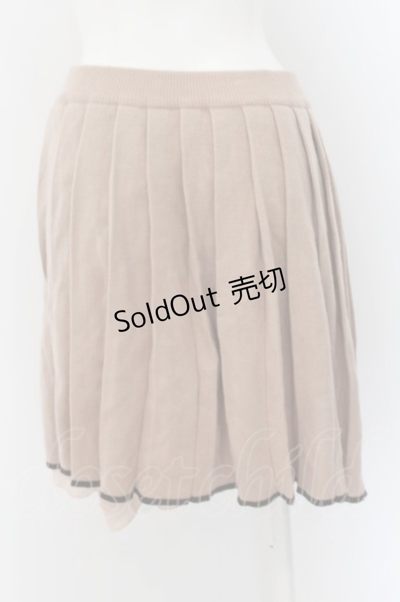 画像2: 【SALE】axes femme / ニットプリーツスカート  ピンクベージュ O-24-05-19-037-AX-SK-IG-ZT266 (2)
