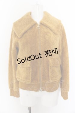 画像1: Jane Marple / シープパイルのジップアップブルゾン M キャメル O-24-05-22-042-JM-JA-OW-ZT403
