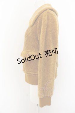 画像2: Jane Marple / シープパイルのジップアップブルゾン M キャメル O-24-05-22-042-JM-JA-OW-ZT403