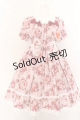 BABY,THE STARS SHINE BRIGHT / シュガーブーケ〜永遠の乙女の憧れ〜柄シャーリングワンピース  いちごムース O-24-05-22-008-BA-OP-IG-OS