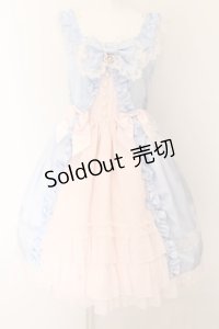 BABY,THE STARS SHINE BRIGHT / Pearl Bouquet ジャンパースカート  サックス×ピンク O-24-05-24-009-BA-OP-IG-OS
