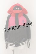 Candy Stripper / UFOワッペンジャンパー 2 ブラック×ピンク×レッド×ホワイト O-24-05-24-119-PU-CO-OW-ZT-C016