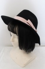 画像1: 【SALE】Candy Stripper / リボンハット  ブラック×ピンク O-24-05-24-141-PU-AC-OW-ZTK007 (1)