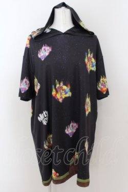 画像1: Meltyglow / プリントプルパーカー  ブラック O-24-05-28-058-LO-TO-IG-ZT272