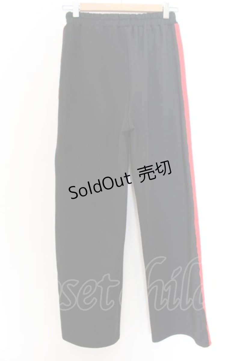 画像2: 【SALE】ACDC / WING HEARTサイドラインジャージパンツ  ブラック×レッド O-24-05-30-1171-PU-PA-OW-ZT332 (2)