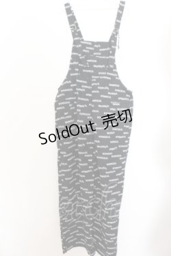 画像1: RNA / ロゴ柄BIGオーバーオール M ブラック O-24-05-30-1175-PU-OP-OW-ZT184