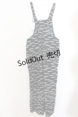 画像2: RNA / ロゴ柄BIGオーバーオール M ブラック O-24-05-30-1175-PU-OP-OW-ZT184