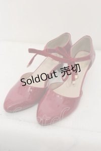 an another angelus / リボンエナメルセパレートパンプス M アカ O-24-05-31-020-CA-SH-IG-ZT-K001