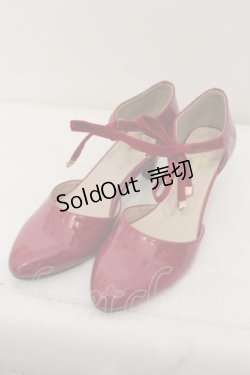 画像1: an another angelus / リボンエナメルセパレートパンプス M アカ O-24-05-31-020-CA-SH-IG-ZT-K001