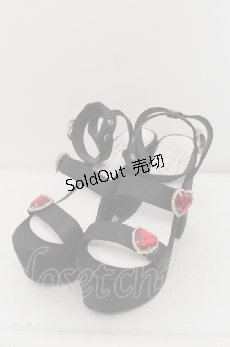 画像1: 【SALE】Rose Marie seoir / Triple Heart Sandal L クロ O-24-05-31-006-EL-SH-IG-ZTK001 (1)