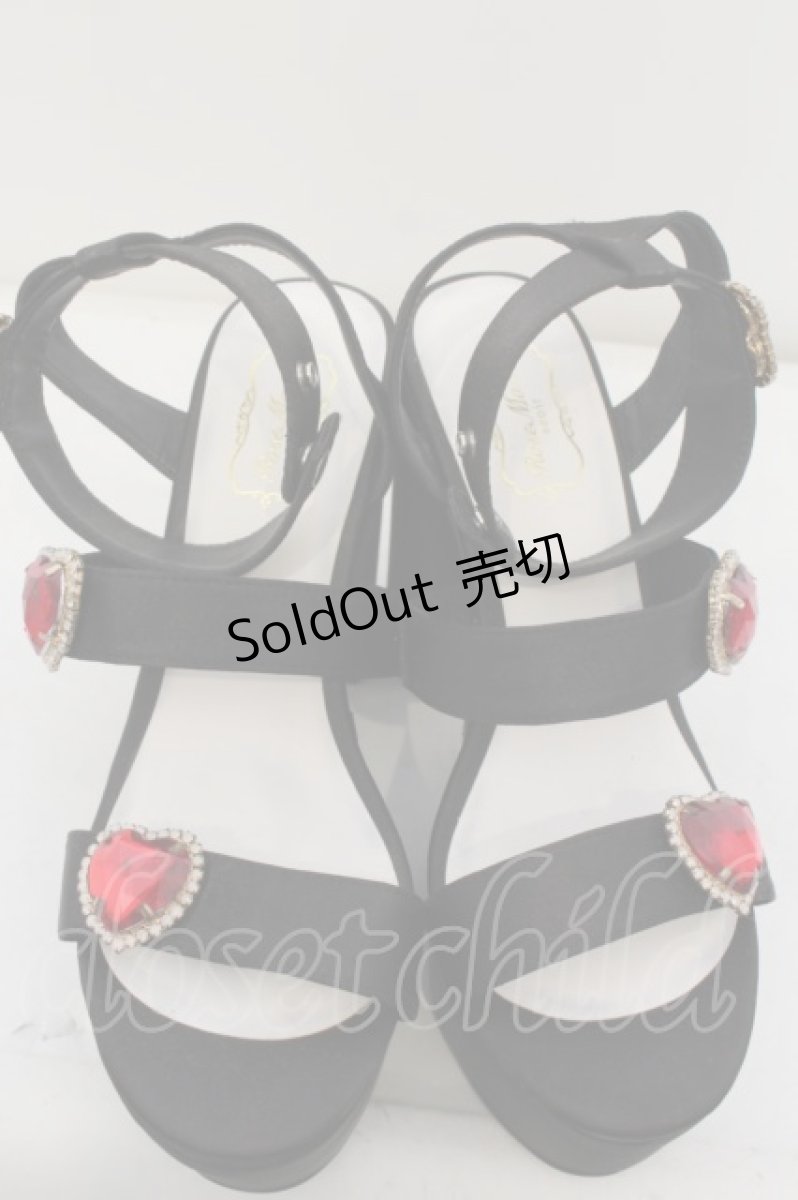 画像7: 【SALE】Rose Marie seoir / Triple Heart Sandal L クロ O-24-05-31-006-EL-SH-IG-ZTK001 (7)