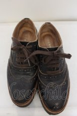 画像7: 【SALE】Jane Marple Dans Le Saｌon / プラットフォームのオックスフォードシューズ サイズ記載なし アウトソール約25cm ブラウン O-24-05-31-007-JM-SH-IG-ZTK001 (7)