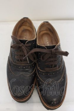画像7: Jane Marple Dans Le Salon / プラットフォームのオックスフォードシューズ サイズ記載なし アウトソール約25cm ブラウン O-24-05-31-007-JM-SH-IG-ZT-K001