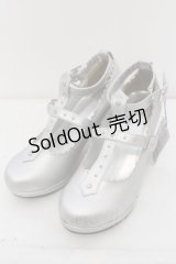 Angelic Pretty / Milky Crossシューズ M シルバー O-24-05-31-009-AP-SH-OW-ZT-K001