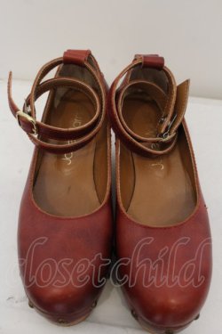 画像7: Jane Marple / ウッドソールのビジュートリミングシューズ S ワイン O-24-05-31-010-JM-SH-IG-ZT-K001