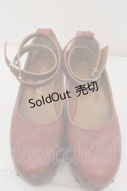 画像7: Jane Marple / ウッドソールのビジュートリミングシューズ S ワイン O-24-05-31-010-JM-SH-IG-ZT-K001
