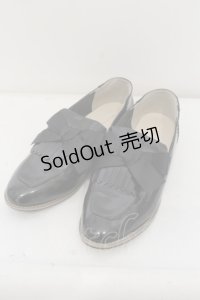 m petit by misako / キルトリボンローファー L クロ O-24-05-31-011-LO-SH-OW-ZT-K001