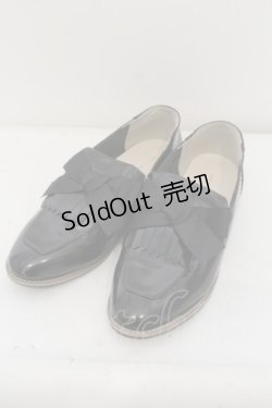 画像1: m petit by misako / キルトリボンローファー L クロ O-24-05-31-011-LO-SH-OW-ZT-K001