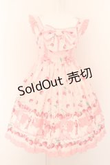 Angelic Pretty / Cherry Berry Bunny胸リボンジャンパースカート  ピンク O-24-06-06-022-AP-OP-IG-OS